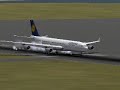 A340 veers off runway despite efforts to resist crosswinds