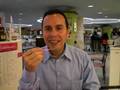 Me and Carlos eating ice cream at Baskin Robbins