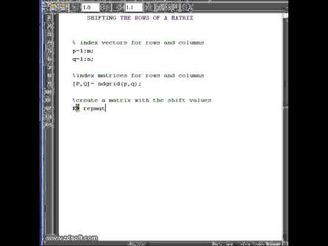 how to shift a vector in matlab