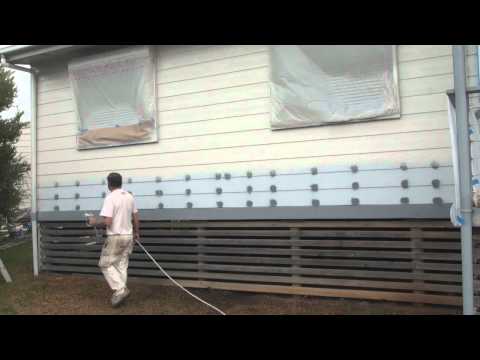 airless spray - http://how-to-paint.info How to use a airless paint sprayer to paint walls or any large surface, using a airless spray gun will reduce your painting time.