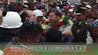 Entrega de proyectos de electrificación para El Alto