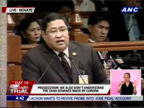 Sen. Lapid's first time to rise in #CJonTrial