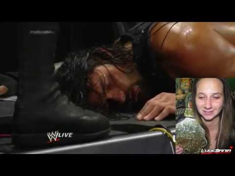 WWE Raw 7/28/14 Randy Orton Vicious attack on Roman Reigns Live Commentary