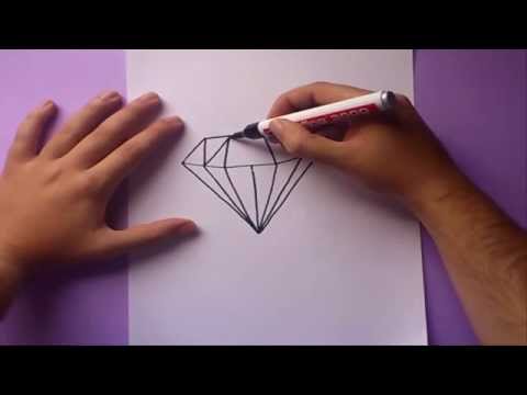 how to draw a diamond s