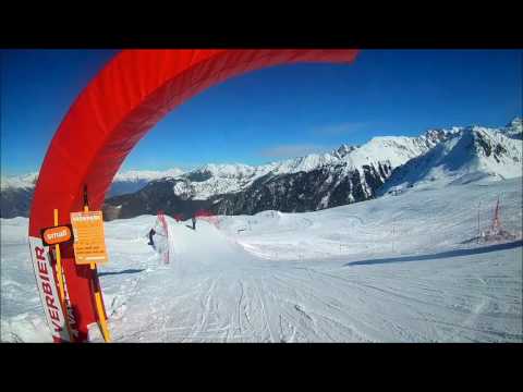 Видео катания на лыжах на горнолыжном курорте Ла Тзума
