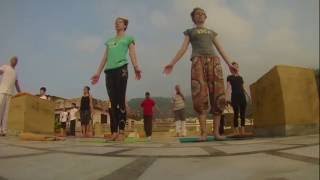 Rooftop Yoga in Rishikesh