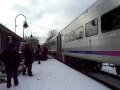 Friendly Passengers board NJ Transit Comet V 6022 in Montvale on New Years Eve