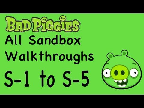 Bad Piggies - All Sandbox Levels Walkthrough S-1 to S-5 All Stars