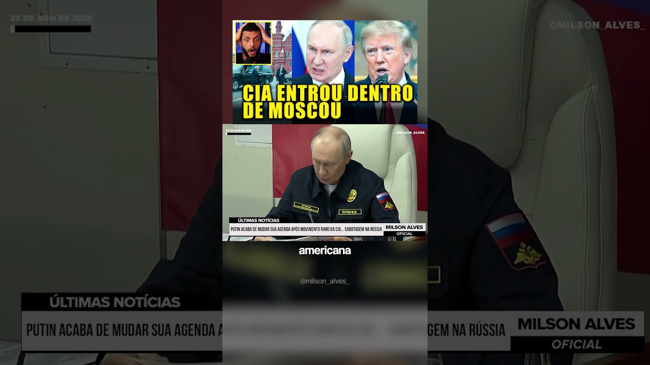 PUTIN ACABA de MUDAR sua AGENDA após MOVIMENTO RARO da CIA... sabotagem na Rússia