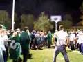 Chris Allen and Durrell Summers dunking at Izzone Campout