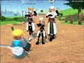 [ http://www.mabinogi.com/c2/ ]Mabinogi Online Korean Test Server.UserNames: Vivio, Reinforce, Sai0Here is Party Performance #2!Sorry for the many off key notes!Its very hard to get 3 people to all sound good at the same time.. ^^Songs~[1] Dragonball Z - Vegeta's Theme[2] Bleach - Houki Boshi[3] .Hack//Sign - Key of the Twilight[4] Steel Angel Kurumi - Kiss Kara Hajimaru Miracle[5] Onegai Twins - Second FlightVideo recorded and encoded using a 566MHZ, dont mind the video lag.