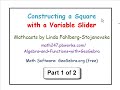 Constructing a Square 2 with Variable Slider PART 1 - GeoGebra in the Classroom