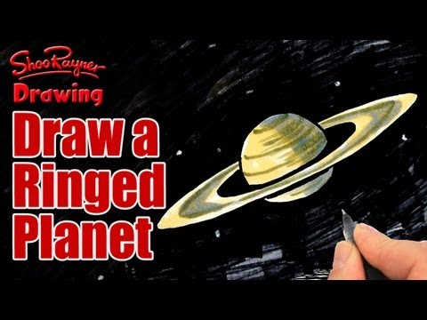 how to draw saturn step by step