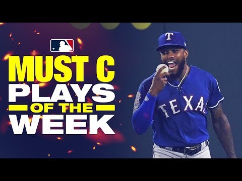 Video: Rangers Delino Deshields climbs the wall!! | Must C Plays of the Week (8/22 to 8/29)