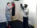 boy getting knocked out sparring boy getting knocked out sparring