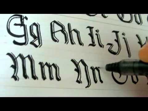 how to write in calligraphy