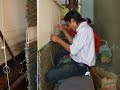 singing Tibetan carpet maker