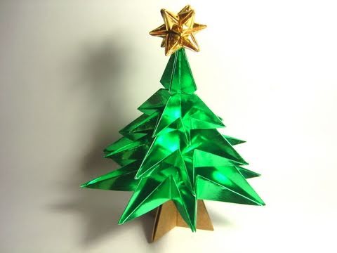 how to origami christmas tree