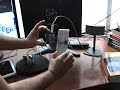 A cube rotates in the screen using an accelerometer and an Arduino microcontroller communicating with the PC.