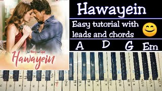 Hawayein  Easy Piano Tutorial Step by step  Jab Ha