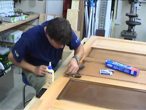 how to repair oak veneer door