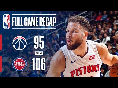 Video: FULL GAME RECAP: WIZARDS VS PISTONS | BLAKE GRIFFIN STUFFS THE STAT SHEET