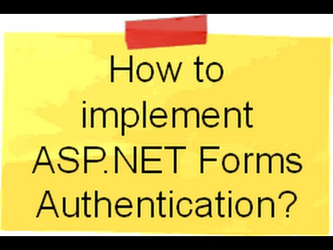 how to provide authentication in asp.net