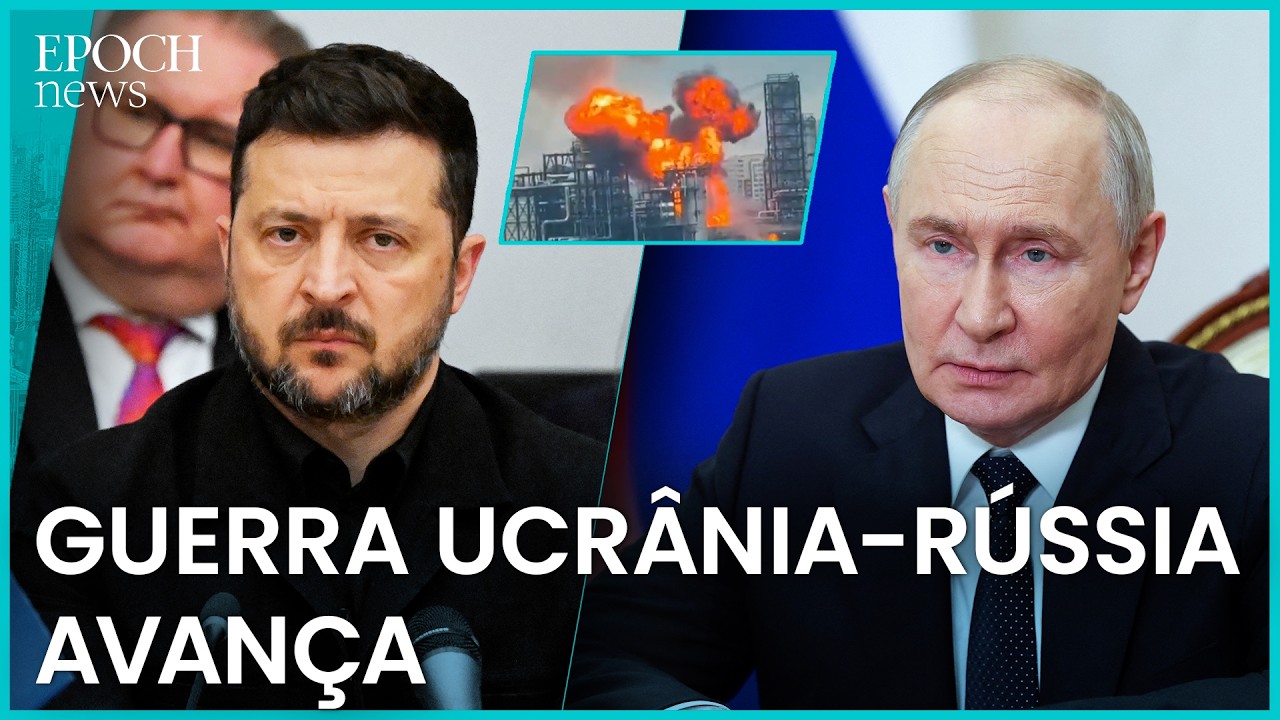 Rússia e Ucrânia intensificam ataques de drones e mísseis, visando infraestrutura e áreas urbanas