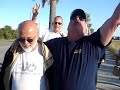 mike and kent marching back to the boat