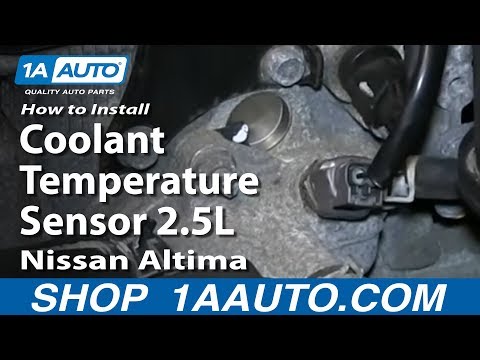 How To Install Replace Coolant Temperature Sensor 2.5L Nissan Altima Sentra