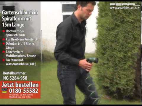 Gartenschlauch in Spiralform mit 15m Länge