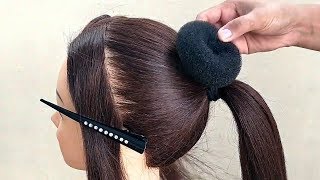 Download Beautiful And Cute Bun Hairstyle For Girls Wedding