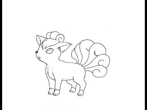 how to draw vulpix pokemon