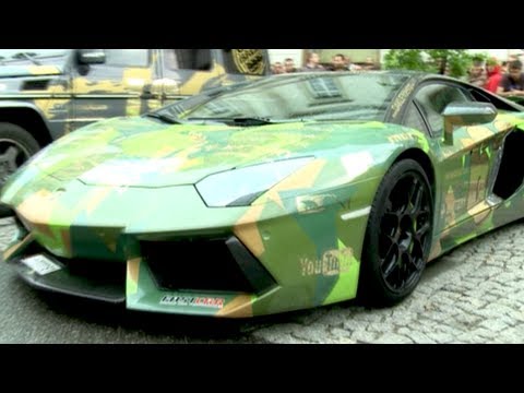 Gumball 3000 Warsaw, Poland: Lamborghini, Aston Martin, Koenigsegg, Ferrari, Camaro...