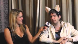 Naniwa getting interviewed by Rachel with Nani-ears on
