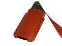 Carrymobile Leather case for Nokia E71 - Vertical Pouch Holder Type (Red LC)