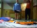 jumping on our bed :D