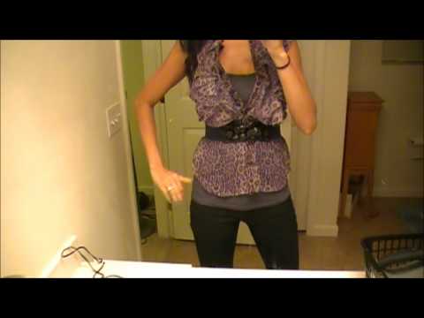 how to wear purple jeans