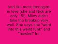 Miley Cyrus Confession: We were in LOVE