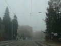 jízda 4 mlhavou nedělí z Masarykovy čtvrti dolů po Údolní