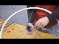 Lacing a Rear 32 Spoke Wheel, 3 Cross | How to Build a Bicycle Wheel