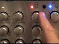 I recorded an 80 measure drum pattern using the drums from a Roland SH-32.  Mono out into the SWR Mini Mo.  The SWR has killer analog distortion and a fat analog bass synth section that tracks your playing really well.  That's a different story with the drums - so it ends up sounding like a dirty envelope follower.  Obviously the Mini Mo was not intended to process drum loops - and that's the beauty of it!