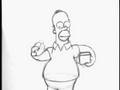 animation pencil test (Homer)