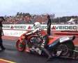 Ronnie Aasen on his top fuel twin drag bike in Mantorp 2006