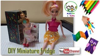 DIY Miniature Fridge - How to Make Mini Refrigerator for kids | Kidstv toto