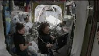 Spacewalkers close to fixing cosmic ray detector