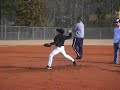 10 year old pitcher warms up