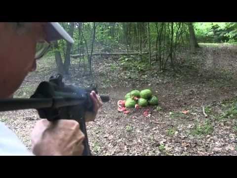 Mp5 - How about some quiet watermelon destruction! Sidearm employed is a Glock 23, of course. http://www.silencerco.com/ http://www.youtube.com/user/Silencerco Aga...