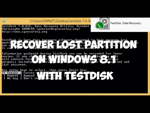 how to recover using testdisk