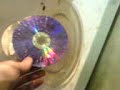Blank cd in a microwave